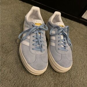 Adidas Gazelle Bold platform sneaker in “clear sky”